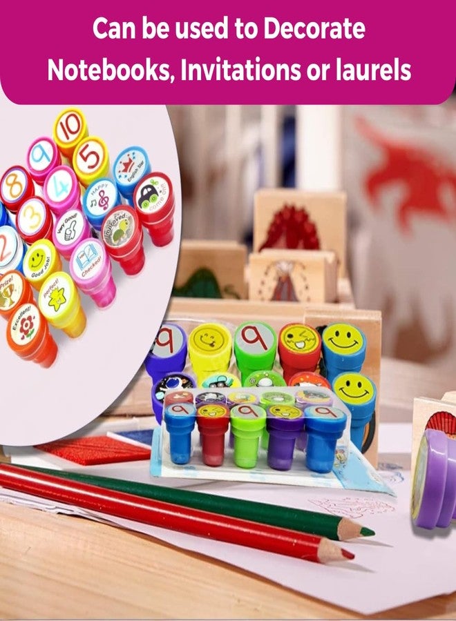 Oytra Stamps for Kids Number Set of 10 Stationery Rubber Stamp for Reward Teachers Students Scrapbooking Art Craft Birthday Gift - Image 4
